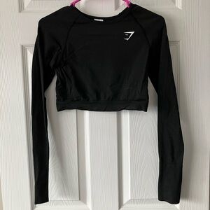 Gymshark Black Long Sleeve Crop Top